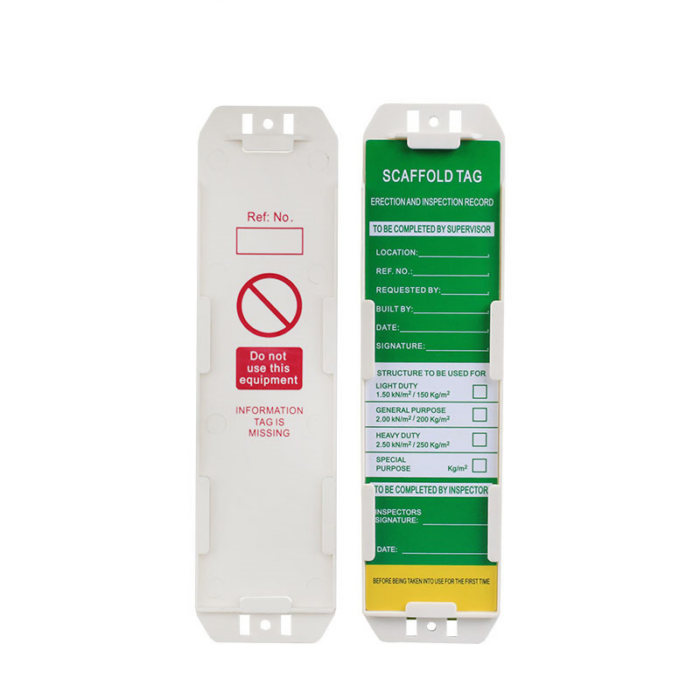 Техник үзлэгийн пайз 212 х 56 х 6мм (Scaffoling Tag - PVC, Body material:ABS/PA6 (many colors available) Insert card material)